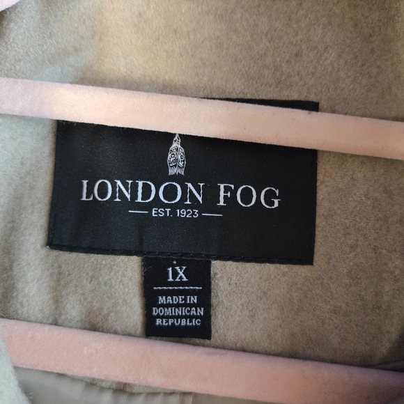 London Fog sand wool womens pea coat plus 1x - Picture 3 of 12